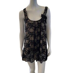 VTG Whimsigoth Black Lace Mini Dress With A Bow Julie's Closet